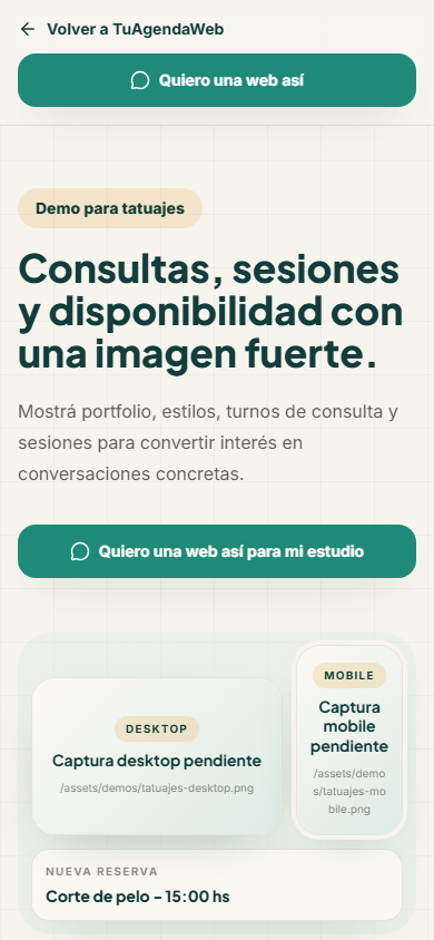 Vista mobile Tatuadores